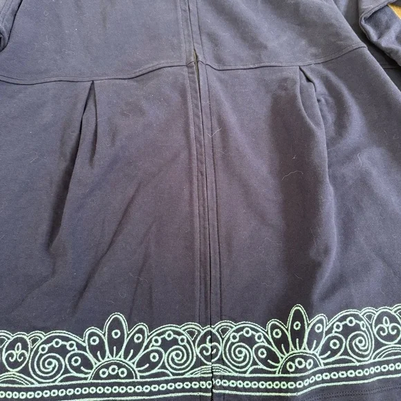 Sport Savvy Full Zip Jacket Hooded Blue Embroidered 2XL Baby Doll Half Sleeve - Picture 5 of 9
